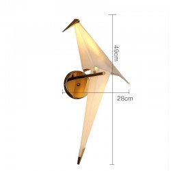 LED-Wandleuchte - Origami-Papiervogel-Design