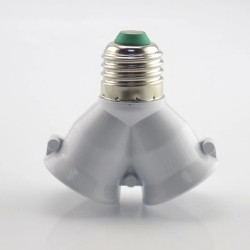 E27 auf E27 – 1 auf 2 Lampen – Fassungssockel – Konverter – Splitter – Adapter – feuerfest