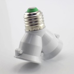 E27 auf E27 – 1 auf 2 Lampen – Fassungssockel – Konverter – Splitter – Adapter – feuerfest