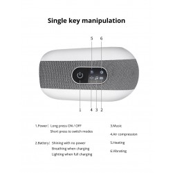 Intelligentes Augenmassagegerät – beheizte Luftkompression – müde Augen – Augenringe – Massage – Entspannung – Bluetooth