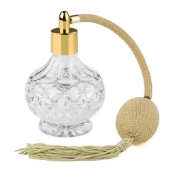 Parfümflasche aus Glas – mit Vintage-Zerstäuber – Pumpzerstäuber – 80 ml