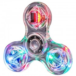 Leuchtender Fidget Spinner – transparentes Muster – LED – leuchtet im Dunkeln