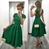 Sexy Kleid – rückenfrei – Patchwork-Blumenmuster