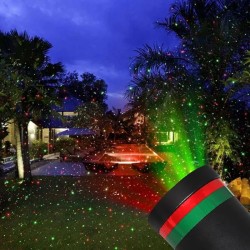 Bewegliche statische bunte Punkte / Sterne - Weihnachtslaserlicht - Projektor - wasserdicht