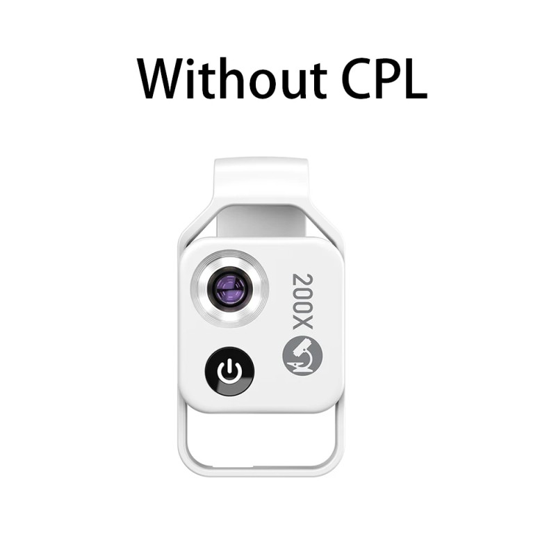 Mikroskopobjektiv mit 200-facher Vergrößerung und mobilem CPL-LED-Licht - Mikro-Makro-Objektive Mikroskopobjektiv mit 200-facher Vergrößerung und mobilem CPL-LED-Licht - Mikro-Makro-Objektive