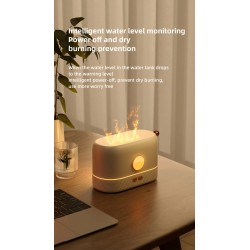 Ultrasonic air humidifier - essential oils diffuser - colorful LED flameHumidifiers
