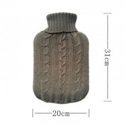 Weicher gestrickter Flanell – Bezug für Wärmflasche – 2000 ml