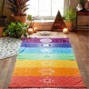 Regenbogen-Chakra – Handtuch zum Aufhängen an der Wand – gestreifte Decke