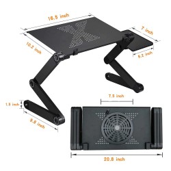 Multifunction tablet / laptop stand - table - with mouse pad - adjustable - foldableHolders