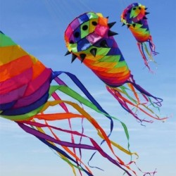 3.5M Drie-Dimensionale Rotatie Grote Software Kite Hanger Outdoor Makkelijk Te Vliegen Software Regenboog Dynamische Rotatie Han