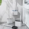 Silicone TPR Toilet Brush and Holder Toilet Bowl Brush with Holder Set Wall Hanging Toilet Brush Silicone Bristles for FloorHome