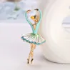 Balletttänzerin - Emaille-Brosche