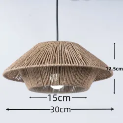 30cm Paper Rope Lampshade Hand Knit Vintage Lamp Shade Light Cover Ceiling Pendant Creative Retro Garden Style DIY LampshadeHome