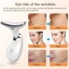 Facial Microcurrent EMS Neck Face Lifting Massager Neck Face Beauty Skin Tighten Device LED Photon Therapy Anti Wrinkle Remov...