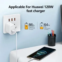 120 W, 10 A – USB auf Typ C – superschnelles Laden – Datenkabel – für Samsung, Xiaomi, Huawei