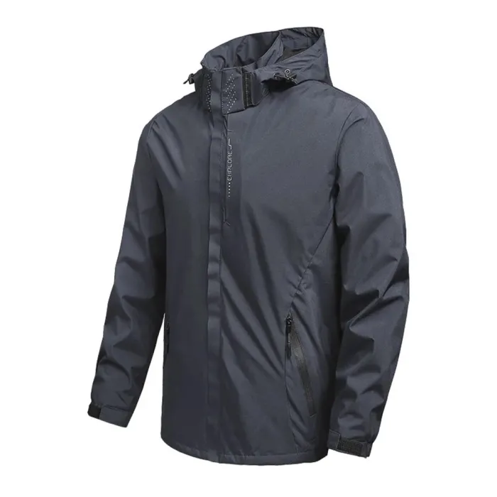Men's waterproof rain hooded jacket - lightweight - hiking - windproofHome