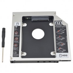 Universal Aluminium SATA HDD Caddy 12.7mm Kastengehäuse optische Bucht