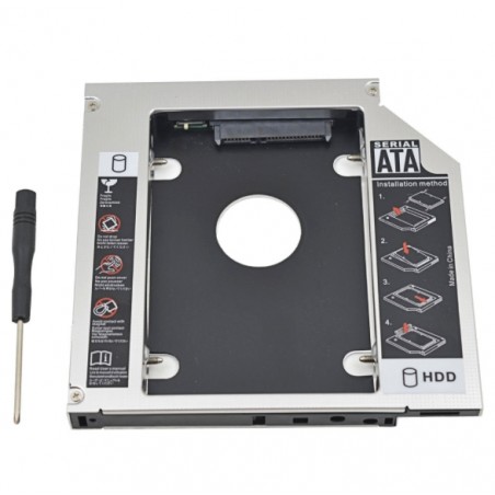 Universal Aluminium SATA HDD Caddy 12.7mm Kastengehäuse optische Bucht