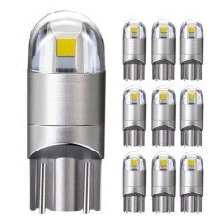 10x 194 T10 W5W LED bulbs - 7000K Ice White Super Bright interior kitT10