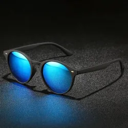 Runde Vintage-Sonnenbrille mit polarisierenden Gläsern für Damen und Herren – UV400-Designerbrille zum Autofahren und Reisen