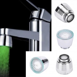 LED Light Temperature Sensor Kitchen Water Tap FaucetBathroom & Toilet