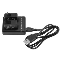 Dual Port Slot Battery Charger For GoPro Hero 5 Camera With USB CableBattery & Chargers