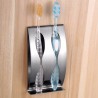 Zahnbürstenhalter aus Edelstahl - Wandmontage