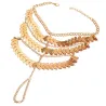 Multilayer Quastenkette - Gold Knöchelarmband