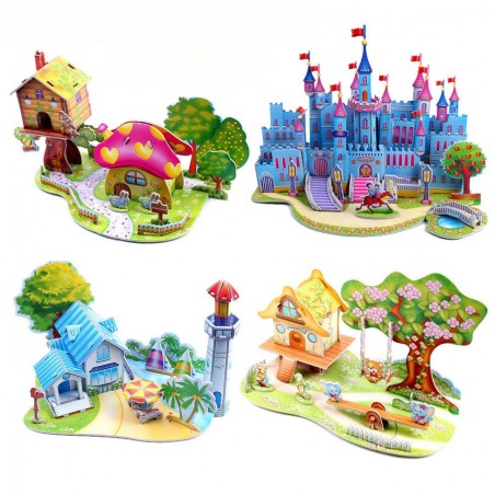 3D DIY Papier Puzzle - Puzzle - Baby Bildungsspielzeug