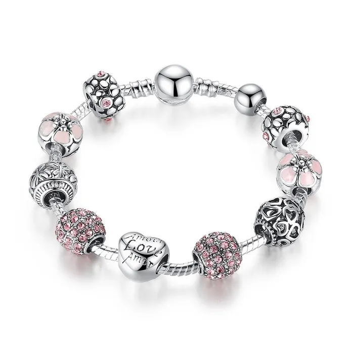 Luxury bracelet with crystal beads - 925 sterling silverBracelets