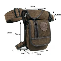 Hüftgürtel - Taille - Bein - Oberschenkel - Militär Leinwandtasche