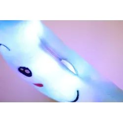 Plüschmondpuppe mit bunt LED-Leuchten 35 cm