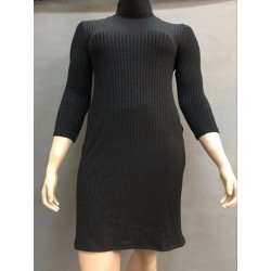 Plus Größe High Neck Freizeit Winter Kleid