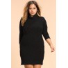 Plus Größe High Neck Freizeit Winter Kleid