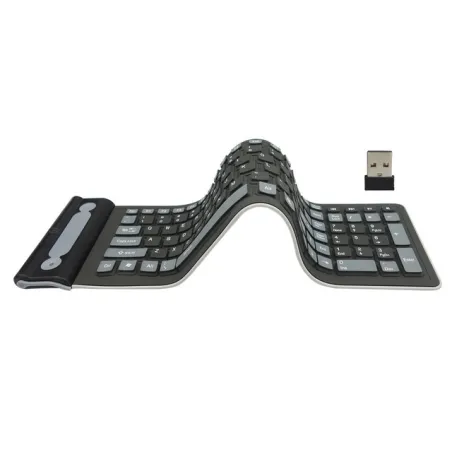 Flexibles Silikon - faltbar - kabellos - 107-Tasten Tastatur - Russisch - Qwerty