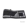 Flexibles Silikon - faltbar - kabellos - 107-Tasten Tastatur - Russisch - Qwerty