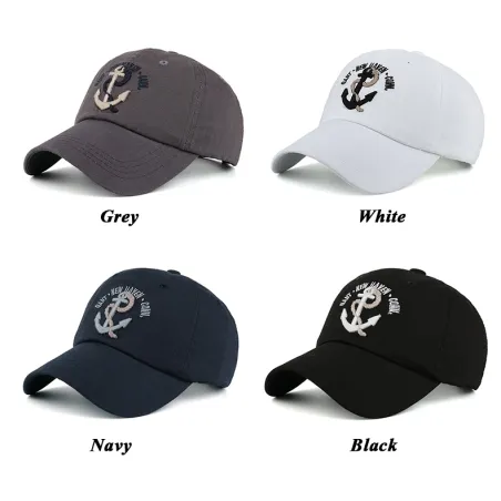Baseballkappe mit Anker - Baumwolle - verstellbar - unisex