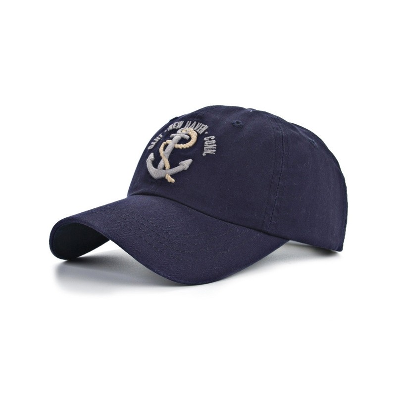 Baseball cap with anchor - cotton - adjustable - unisexHats & Caps