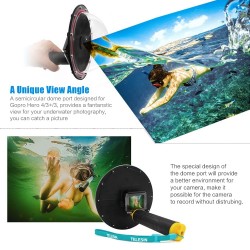 TEIL 6" wasserdichter Fall Floating Trigger für GoPro Hero 4 3 3+ Lens Dom Cover Gehäuse