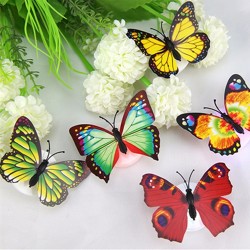 Bunte künstliche Schmetterling LED Nachtlicht Lampe Wandaufkleber
