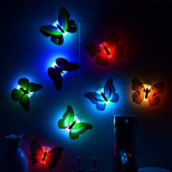 Bunte künstliche Schmetterling LED Nachtlicht Lampe Wandaufkleber
