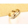 Gold - silver classic ring with zirconiaRings