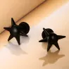 Schwarz Nail Ohrstecker Unisex