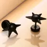 Schwarz Nail Ohrstecker Unisex