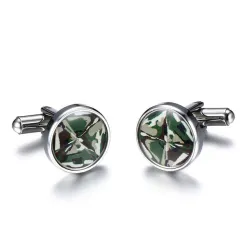 Camouflage Round CufflinksCufflinks