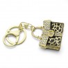 Crystal leopard handbag - keychainKeyrings