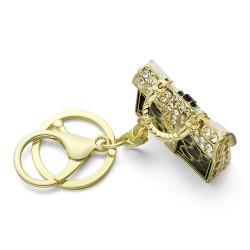Kristall Leoparden Handtasche - Schlüsselanhänger