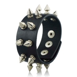 Unisex Rock Stud Spikes Rivet Gothic Leather BraceletBracelets