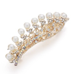 Flower & pearls - crystal hair clip - hairpinHair clips
