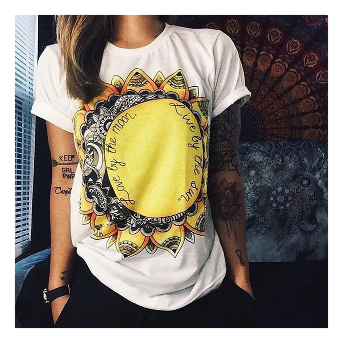 Damen Kurzarm T-Shirt mit Print